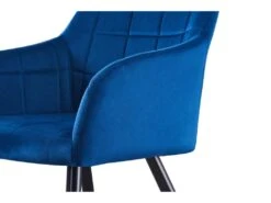 Lot De 4 Chaises De Salle à Manger Camden - Tapissées De Velours Avec Pieds En Métal - Bleu -Mobilia Boutique chaise 14059955