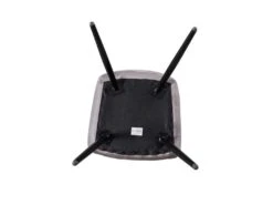 Ensemble De 4 Chaises De Salle à Manger Camden - Tapissées De Velours Avec Pieds En Métal - Gris Clair -Mobilia Boutique chaise 14060171