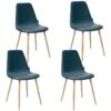 Lot De 4 Chaises 'roka' Bleu Jean 2 Lot De 4 Chaises 'roka' Bleu Jean -Mobilia Boutique chaise 14112449