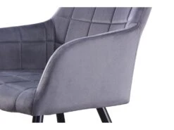 Ensemble De 2 Chaises De Salle à Manger Camden - Tapissées De Velours Avec Pieds En Métal - Gris Foncé -Mobilia Boutique chaise 14147977