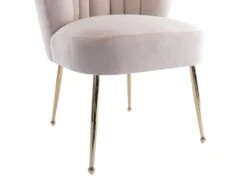 Lot De 6 Chaises En Velours Et Acier Doré - Beige - RUTY De Pascal MORABITO -Mobilia Boutique chaise 14223781