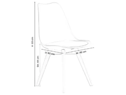 Ensemble De 4 Chaises De Salle à Manger Lorenzo Avec Siège élégant En Similicuir Et Pieds En Bois Massif - Parfait Pour La Salle à Manger, Le Salon - Gris -Mobilia Boutique chaise 14228989