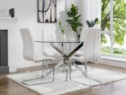 Lot De 6 Chaises NADYA - Simili - Blanc -Mobilia Boutique chaise 14273185