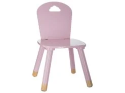 Chaise Pour Enfant En Bois Rose H 50 Cm