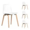 Quatuor De Chaises Blanc - LUCIE -Mobilia Boutique chaise 14341153