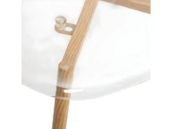 Chaise De Table Assise Transparente Pieds En Métal Façon Chêne -Mobilia Boutique chaise 14458933