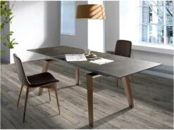 Chaise En Simili Cuir Et Bois Noyer 4043 ANGEL CERDA -Mobilia Boutique chaise 14721661