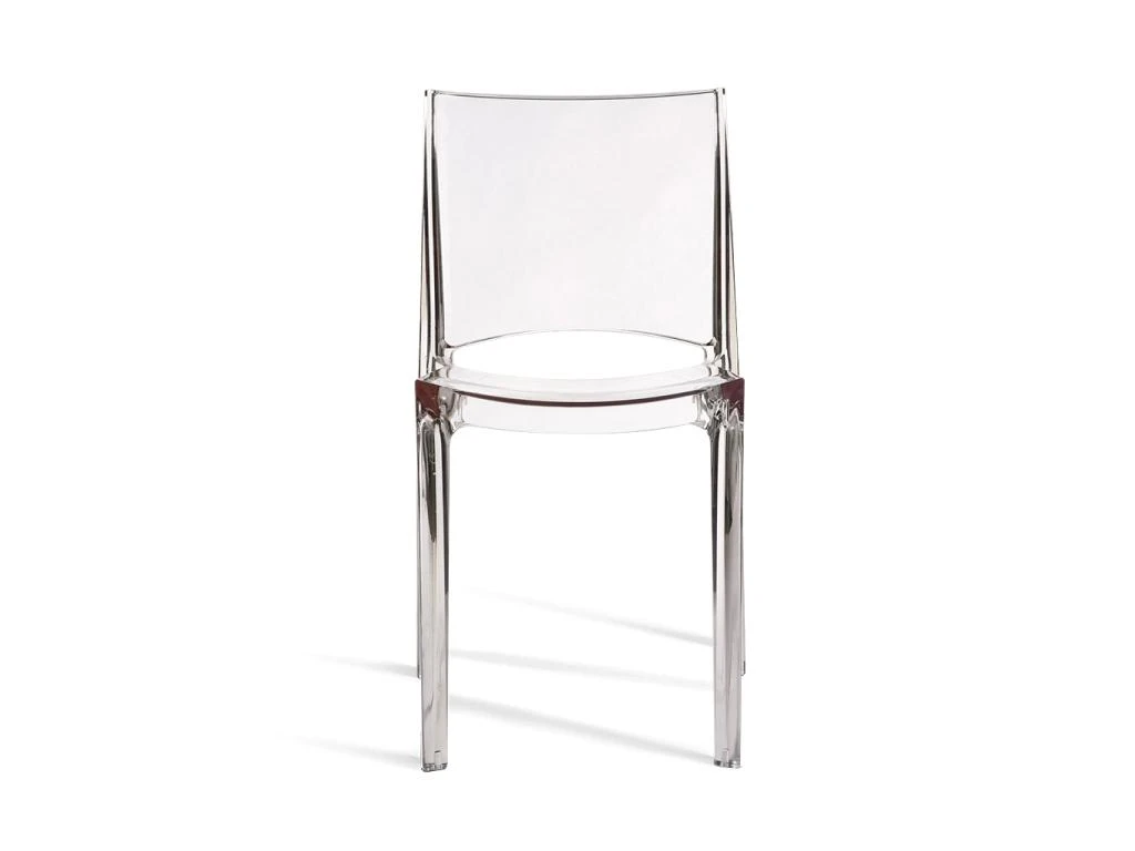 Lot De 2 Chaises Empilables HELLY - Polycarbonate Plein - Cristal 4 Lot De 2 Chaises Empilables HELLY - Polycarbonate Plein - Cristal – Image 2