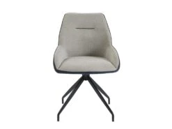 Lot De 6 Chaises En Tissu, Velours Côtelé Et Métal - Beige Et Bleu - CHANILA -Mobilia Boutique chaise 15690643