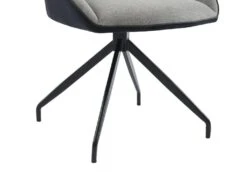 Chaise En Tissu, Velours Côtelé Et Métal - Gris Et Anthracite - CHANILA -Mobilia Boutique chaise 15691305