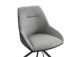Chaise En Tissu, Velours Côtelé Et Métal - Gris Et Anthracite - CHANILA -Mobilia Boutique chaise 15691307