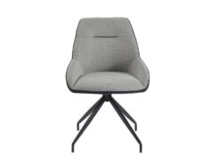 Lot De 2 Chaises En Tissu, Velours Côtelé Et Métal - Gris Et Anthracite - CHANILA -Mobilia Boutique chaise 15692293