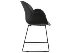 Chaise Design Avec Accoudoirs "Riod" 89cm Noir -Mobilia Boutique chaise 15736955