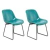 Lot De 2 Chaises Design "Cora" 81cm Bleu Pétrole -Mobilia Boutique chaise 15742815
