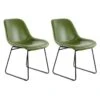 Lot De 2 Chaises Design "Cora" 81cm Vert -Mobilia Boutique chaise 15743541