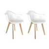 Lot De 2 Chaises Scandinave Enfant "Coque" 42cm Blanc -Mobilia Boutique chaise 15744987