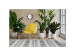 Lot De 2 Chaises En Velours "Celina" 84 Cm Jaune -Mobilia Boutique chaise 15745219