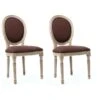 Lot De 2 Chaises Médaillon "Midfield" 94cm Marron -Mobilia Boutique chaise 15746899
