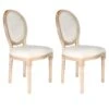 Lot De 2 Chaises Design "Eleonor" 96cm Beige -Mobilia Boutique chaise 15746967