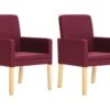 Lot De 2 Chaises De Salle à Manger Cuisine Design Moderne Synthétique Rouge Bordeaux CDS020974 -Mobilia Boutique chaise 15777837