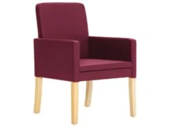 Lot De 2 Chaises De Salle à Manger Cuisine Design Moderne Synthétique Rouge Bordeaux CDS020974 -Mobilia Boutique chaise 15777839