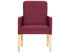 Lot De 2 Chaises De Salle à Manger Cuisine Design Moderne Synthétique Rouge Bordeaux CDS020974 -Mobilia Boutique chaise 15777841