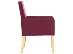 Lot De 2 Chaises De Salle à Manger Cuisine Design Moderne Synthétique Rouge Bordeaux CDS020974 -Mobilia Boutique chaise 15777845