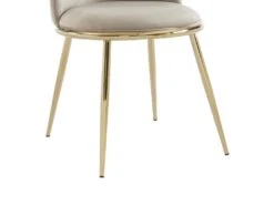 Lot De 2 Chaises En Velours Et Métal Doré - Beige - NEBINA De Pascal MORABITO 16 Lot De 2 Chaises En Velours Et Métal Doré - Beige - NEBINA De Pascal MORABITO -Mobilia Boutique chaise 15853257