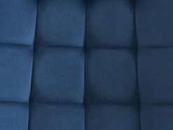 Lot De 2 Chaises Matelassées - Velours Et Métal Noir - Bleu Nuit - OLLUA -Mobilia Boutique chaise 15854203