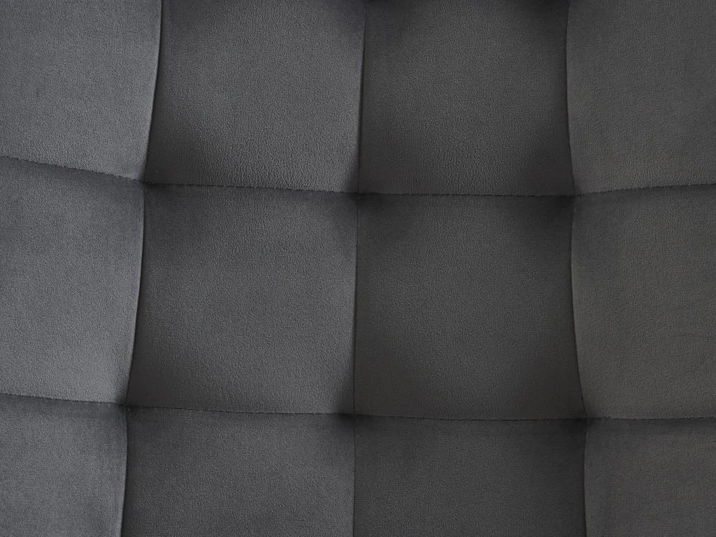 Lot De 2 Chaises Matelassées - Velours Et Métal Noir - Gris - OLLUA 10 Lot De 2 Chaises Matelassées - Velours Et Métal Noir - Gris - OLLUA – Image 8