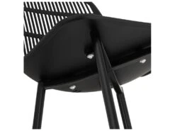 Lot De 4 Chaises Salon Salle à Manger Restaurants, Les Cafés, Les Bureaux Et Les Salles D'attente 150 Kg Max Noir 14_0006003 -Mobilia Boutique chaise 15859639