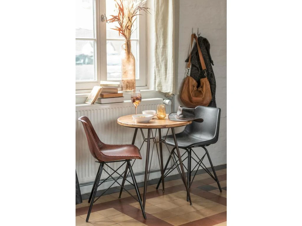 Chaise Loft Cuir Metal Noir Benarkin 4 Chaise Loft Cuir Metal Noir Benarkin – Image 2