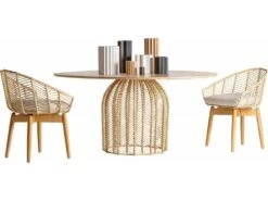 Chaise Plissé Rattan -Mobilia Boutique chaise 15866347