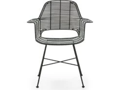 Chaise Osier/Métal Noir -Mobilia Boutique chaise 15870471