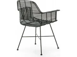 Chaise Osier/Métal Noir -Mobilia Boutique chaise 15870475