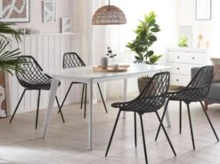 Lot De 2 Chaises De Salle à Manger Noires CANTON -Mobilia Boutique chaise 16268379