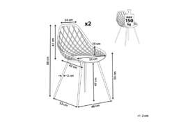 Lot De 2 Chaises De Salle à Manger Noires CANTON -Mobilia Boutique chaise 16268385