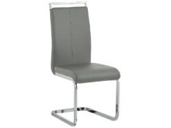 Lot De 2 Chaises De Salle à Manger En Cuir PU Gris GREEDIN -Mobilia Boutique chaise 16688289