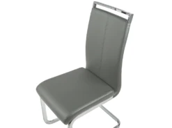 Lot De 2 Chaises De Salle à Manger En Cuir PU Gris GREEDIN -Mobilia Boutique chaise 16688293