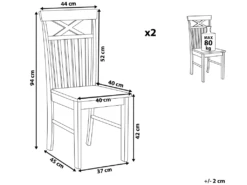 Lot De 2 Chaises Noires Et Marron HOUSTON -Mobilia Boutique chaise 16688817