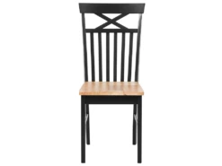 Lot De 2 Chaises Noires Et Marron HOUSTON -Mobilia Boutique chaise 16688819