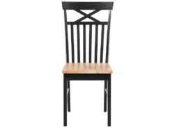 Lot De 2 Chaises Noires Et Marron HOUSTON -Mobilia Boutique chaise 16688821