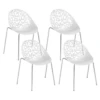Ensemble De 4 Chaises Blanches MUMFORD -Mobilia Boutique chaise 16701757