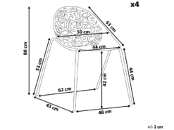 Ensemble De 4 Chaises Blanches MUMFORD -Mobilia Boutique chaise 16701761