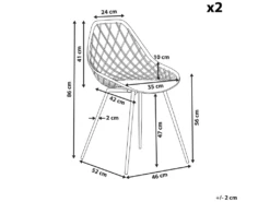 Lot De 2 Chaises De Salle à Manger Gris Clair CANTON -Mobilia Boutique chaise 16701825