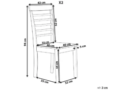 Lot De 2 Chaises De Salle à Manger Bois Clair Et Blanches BATTERSBY -Mobilia Boutique chaise 16703293
