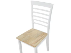 Lot De 2 Chaises De Salle à Manger Bois Clair Et Blanches BATTERSBY -Mobilia Boutique chaise 16703299
