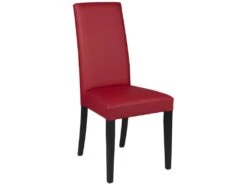 Lot De 2 Chaises TACOMA - Simili Rouge & Pieds Noirs -Mobilia Boutique chaise 171541