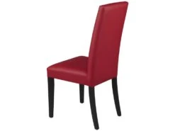 Lot De 2 Chaises TACOMA - Simili Rouge & Pieds Noirs -Mobilia Boutique chaise 171543