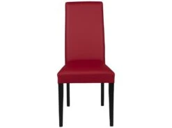 Lot De 2 Chaises TACOMA - Simili Rouge & Pieds Noirs -Mobilia Boutique chaise 171546